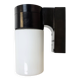 Industrial Brown Bakelite Wall Light with Milk Glass, 1960s
