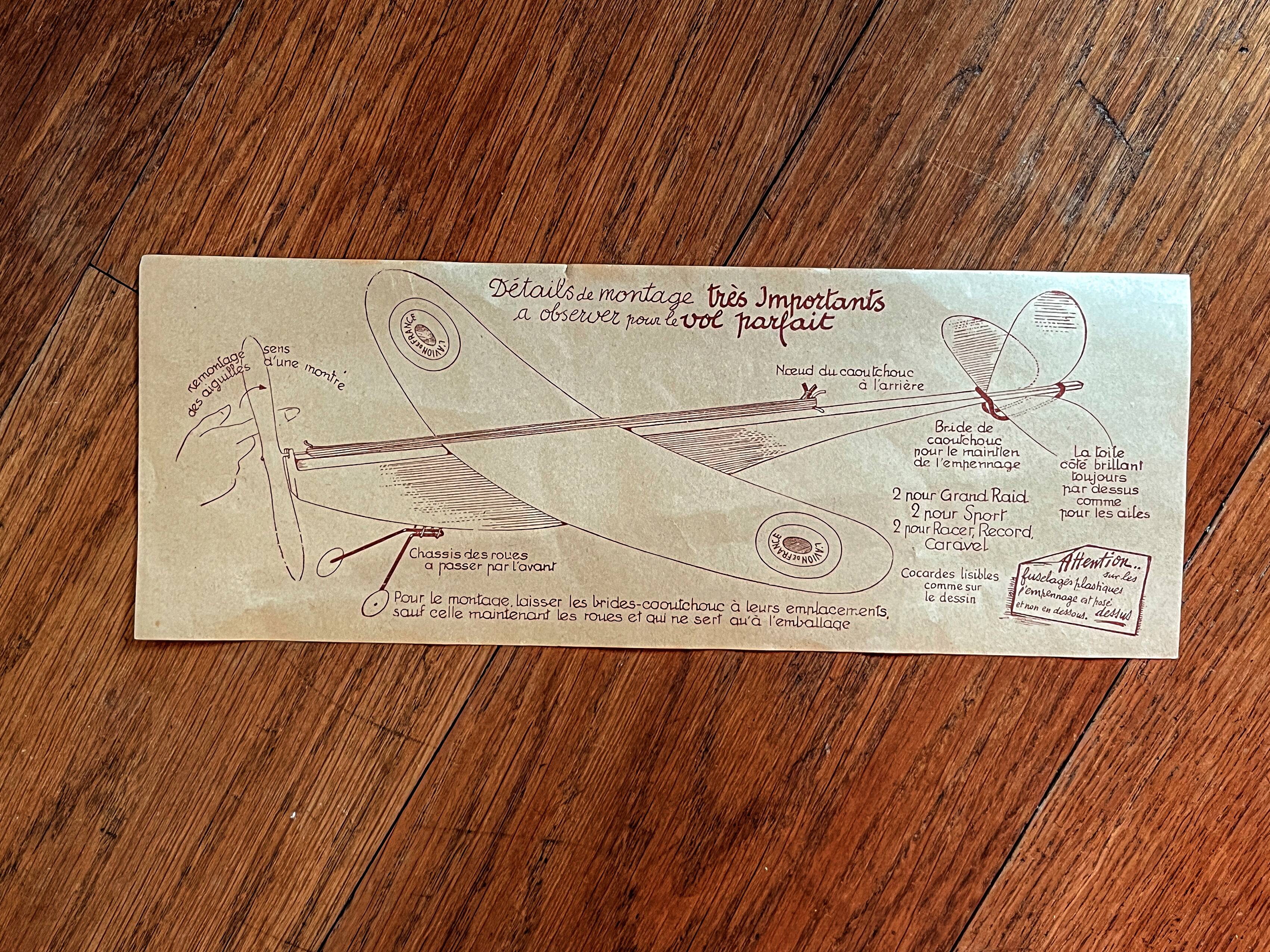 The French Airplane, "Sport" model circa 1950, United France unmanned aircraft