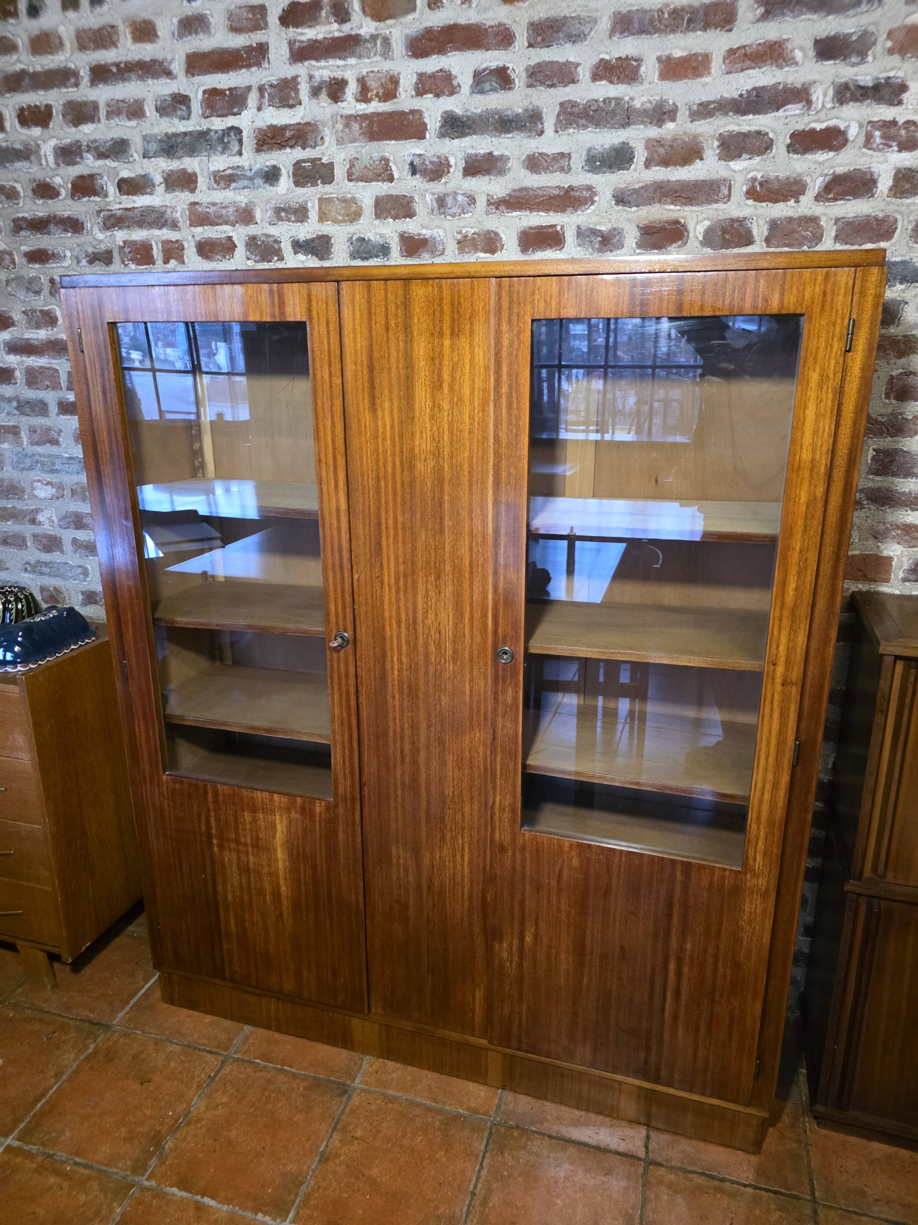 Art Deco mahogany library from the 1930s.