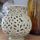 Vase dried flowers or ceramic photophore