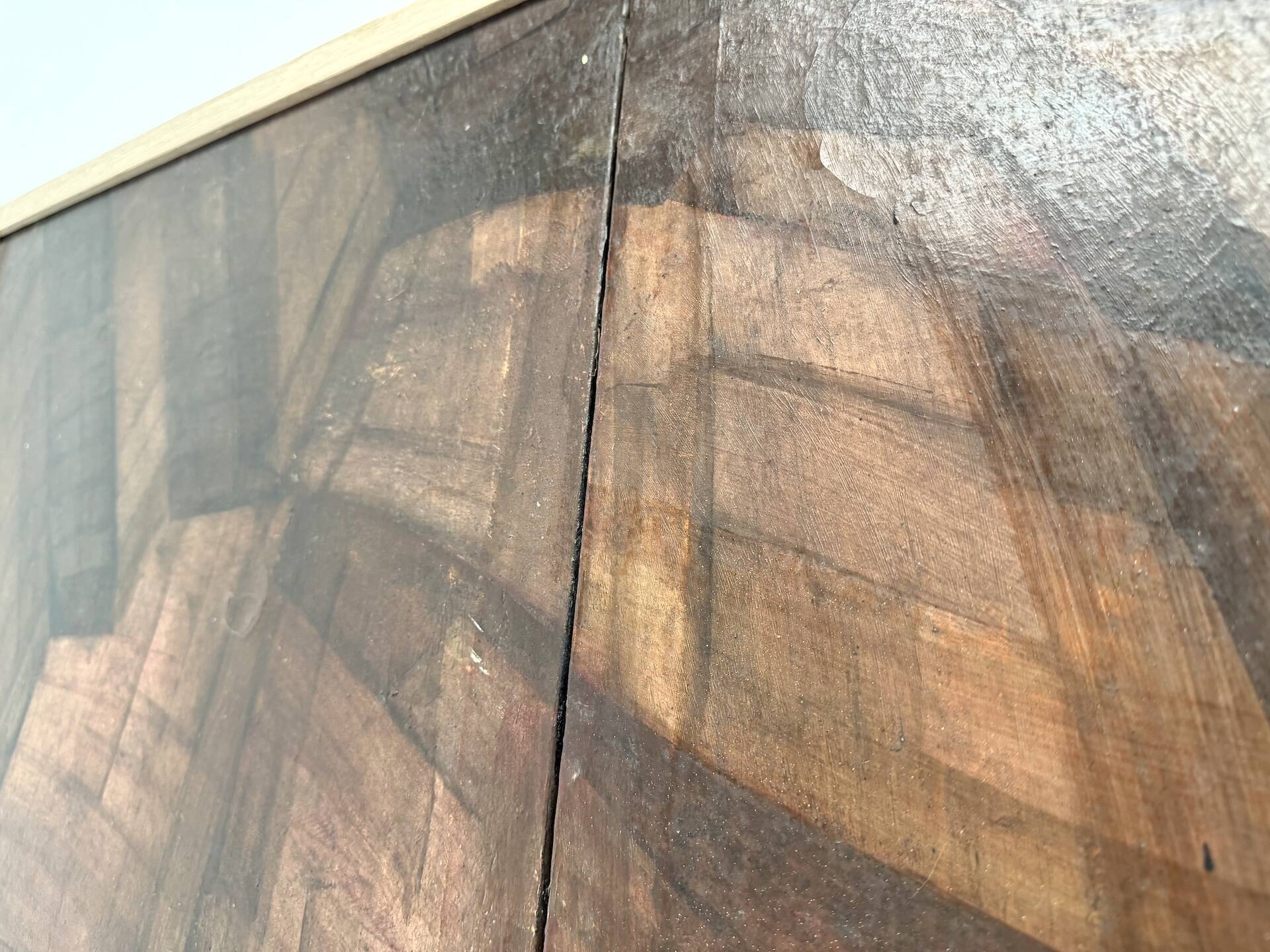 Abstract diptych "deconstructed architecture", France 1970