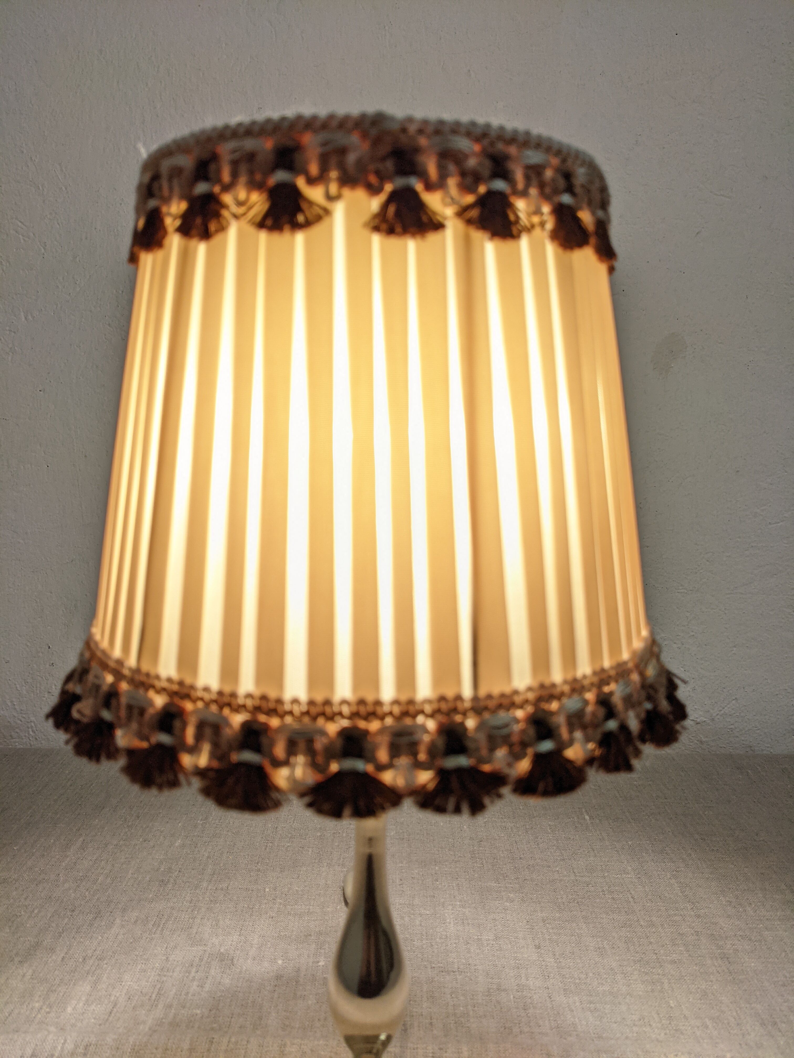 Vintage brass bedside lamp