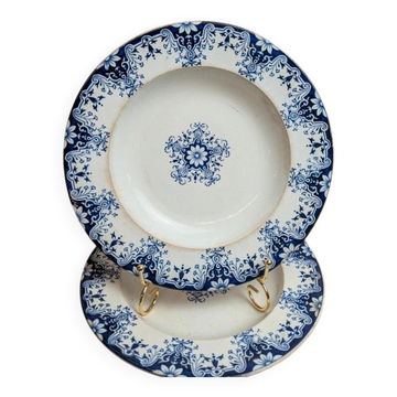 Lot de 2 assiettes creuses en terre de fer Jules Vieillard Bordeaux – Rouen