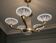 Art Deco chandelier signed Petitot opalescent glass