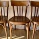 ensemble de 6 chaises bistrot en bois courbé années 50