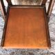 Chaise Pliante Bois + Assise & Dossier Skaï Orange Vintage