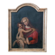 Old oil painting on canvas "Virgin Mary with Child"
