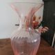 Pink glass amphora vase