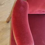Red voltaire armchair