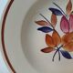 Lot de 12 assiettes creuses vintage motif bordeaux caramel