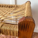 1960s woven seat stool