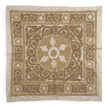 Vintage hand-embroidered tablecloth 129x138 cm