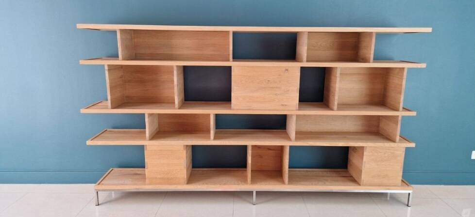 Ethnicraft solid oak library design