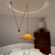 Adjustable Nickel Plated Pendant Lamp with Counterweight by Florian Schulz