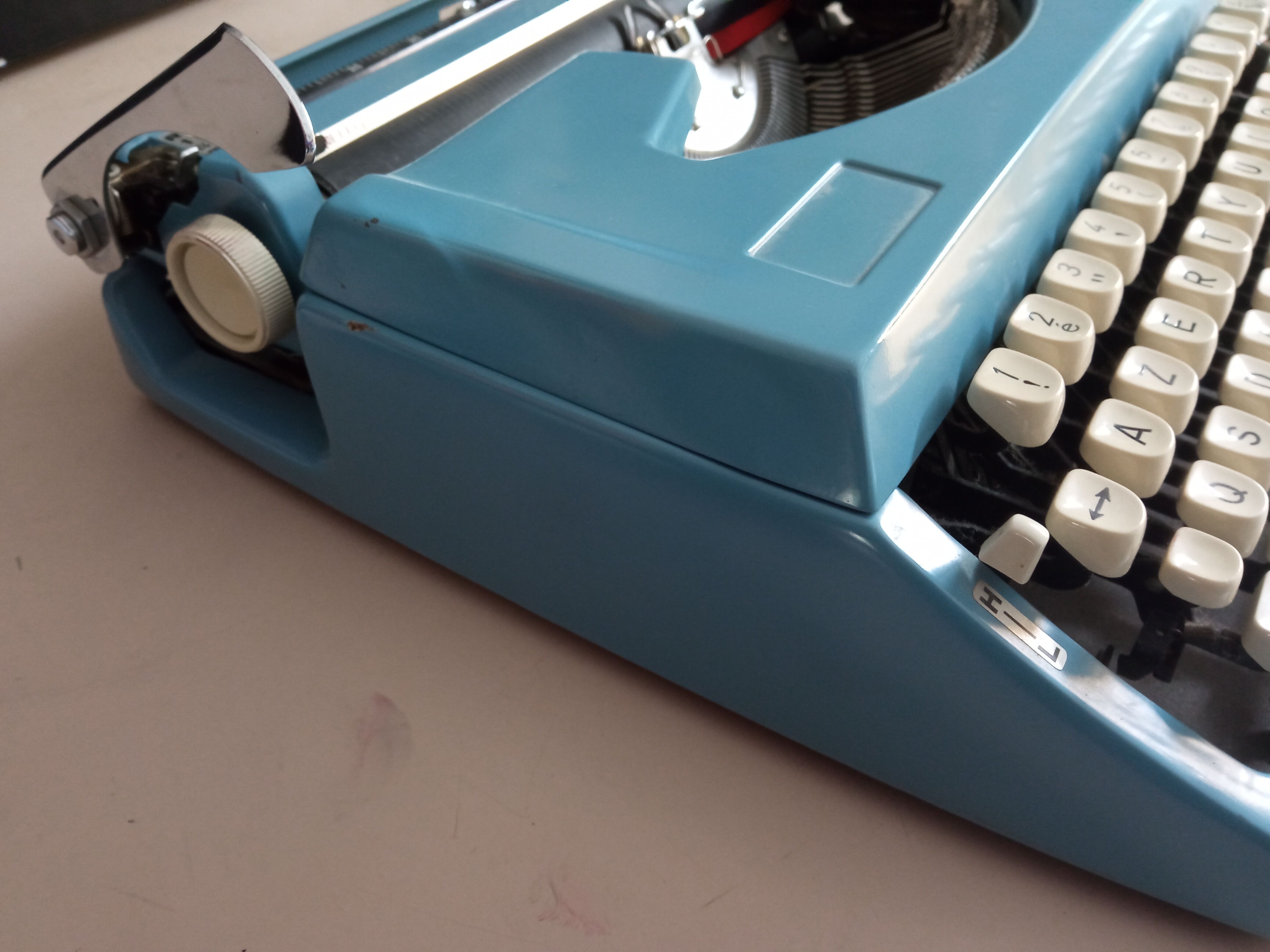 Machine à écrire brother nogamatic 200 bleue vintage