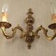 Applique double en bronze, style traditionnel français vintage, bras chantournés 5097