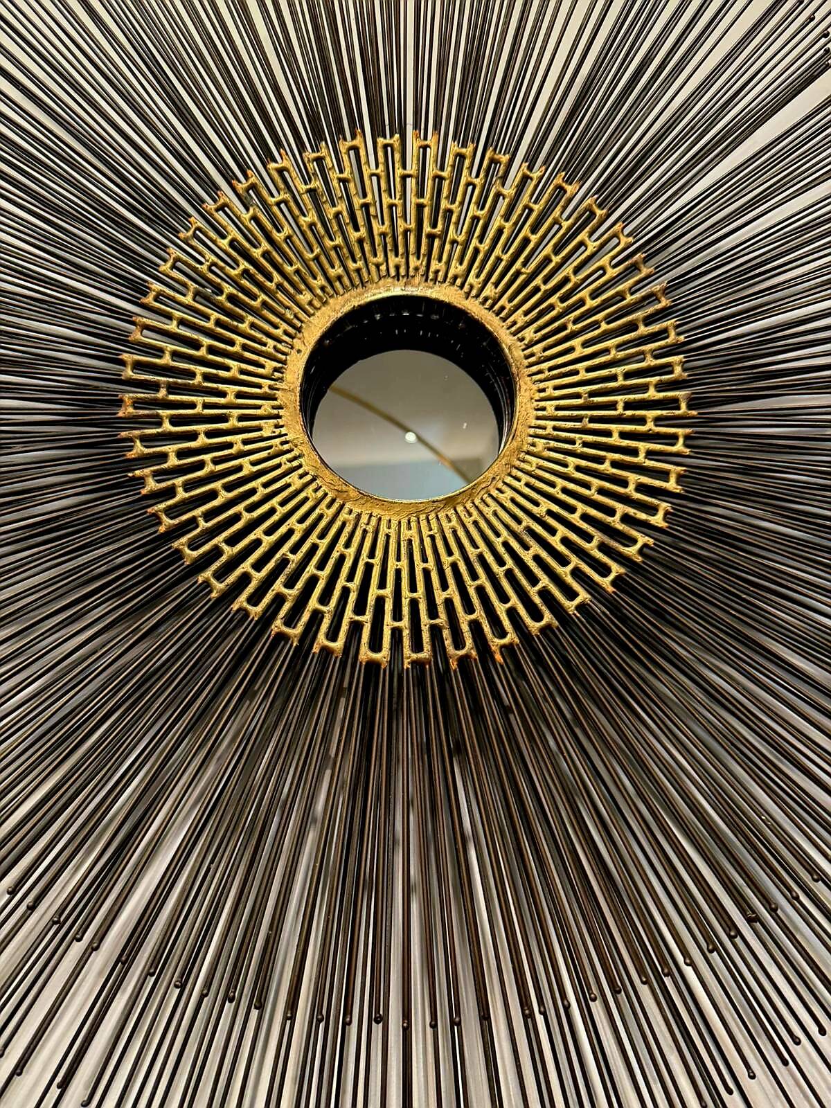 William Friedle's Brutalist Sunburst Wall Mirror, 1970