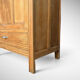 Parisian Art Deco wardrobe in raw oak, renovated.