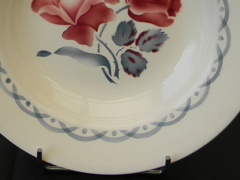 6 deep plates in earthenware digoin sarreguemines. model cannes.
