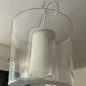 Suspension vintage en opaline et plexiglas