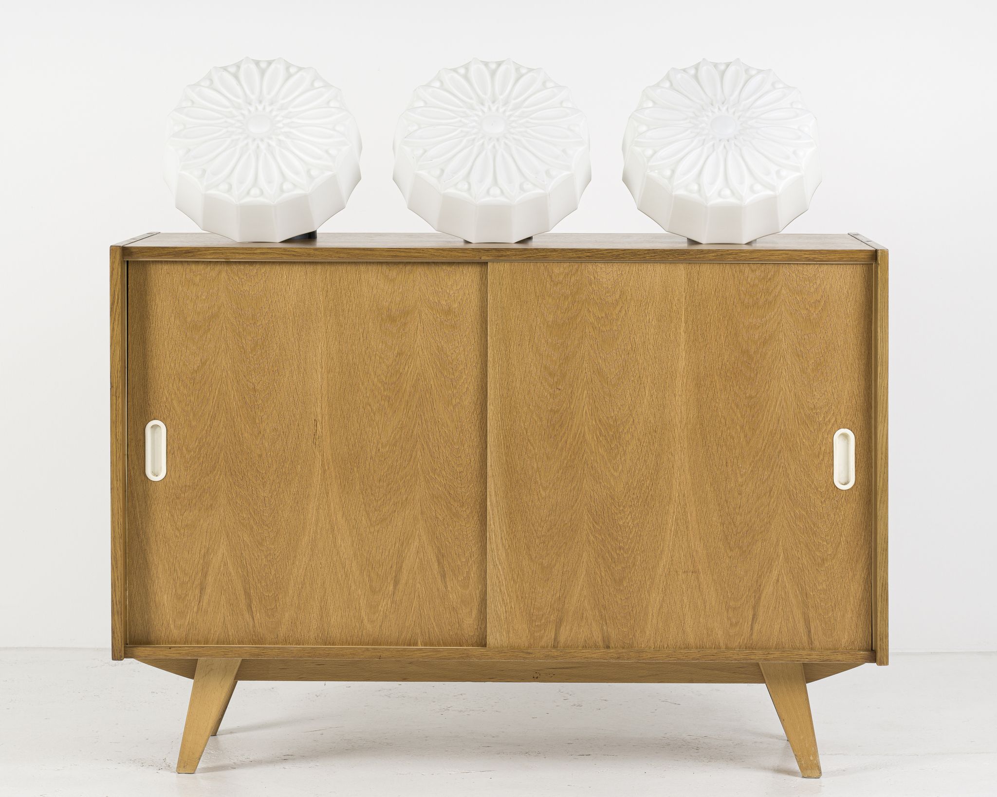 Set of 3 ceiling lamps, 1950s