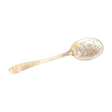 Openwork serving spoon, silver metal