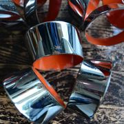 Raak 70s waterfall chandelier with 5 chrome lights