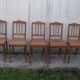 4 chaises cannées en chêne