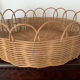 Wicker glass top, sun shape.