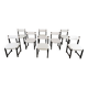 Set of 8 brutalist dining chairs by Emiel Veranneman for Decoene, 1970s
