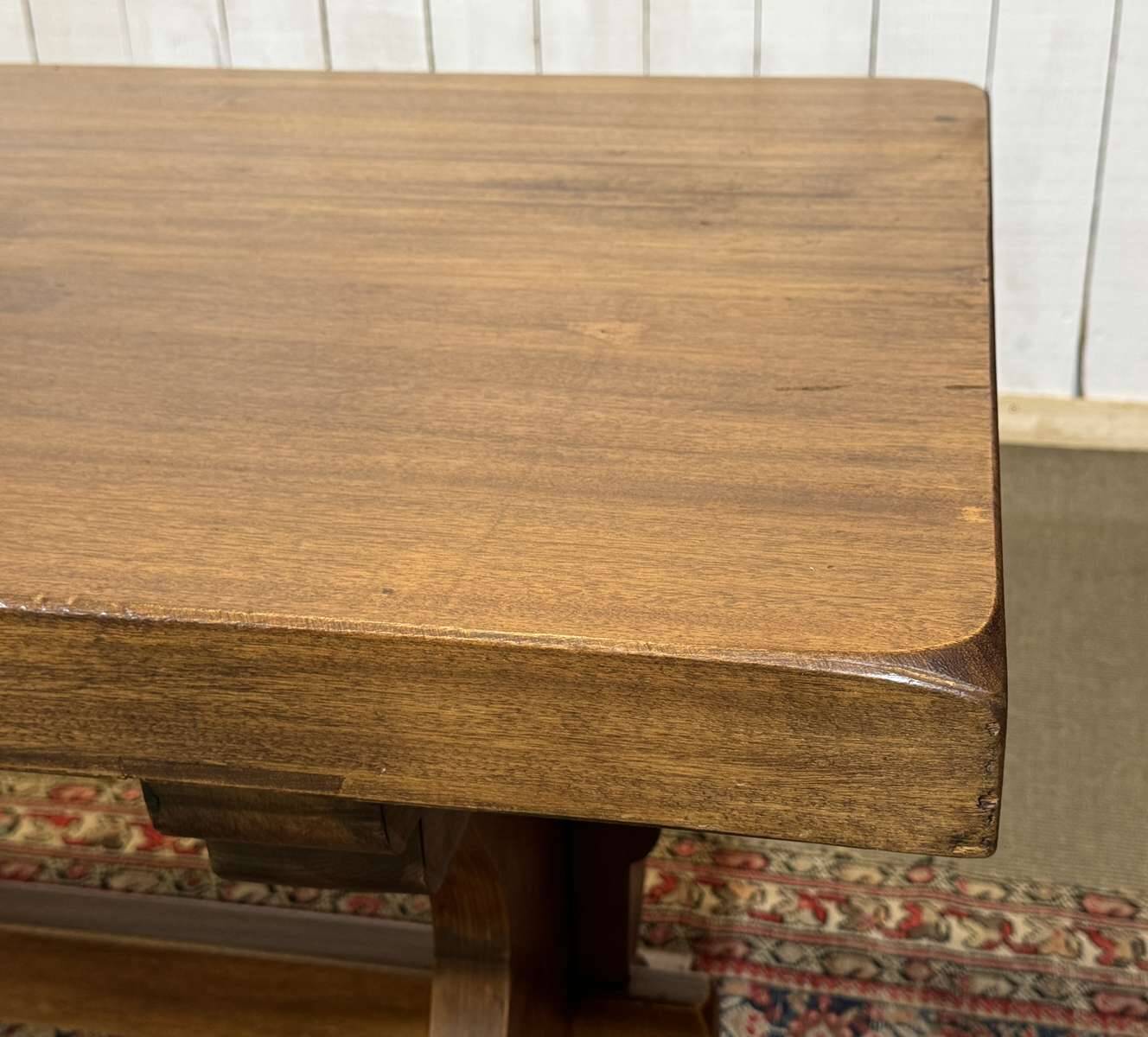 1970s mahogany monastery table - L=2m W=80cm H=75cm