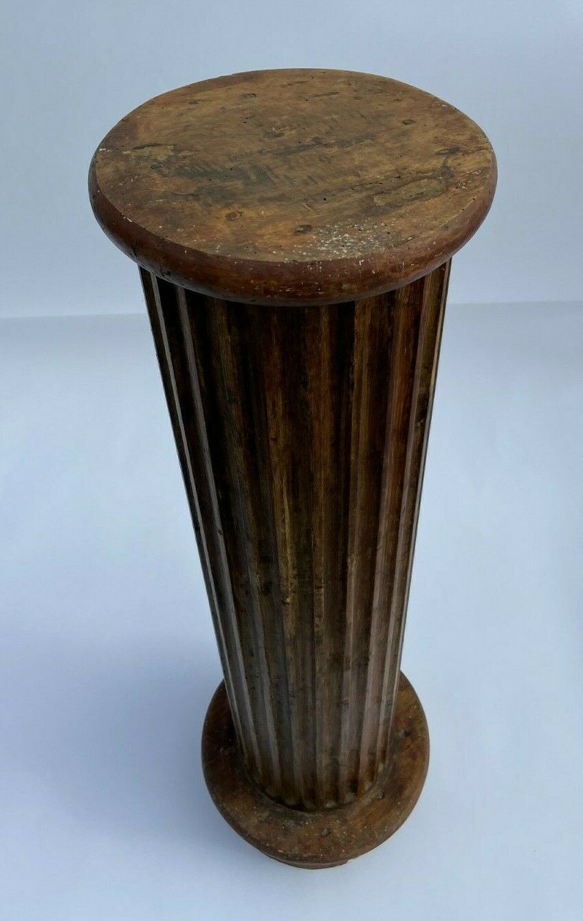 Louis XVI style column cannelee wooden pearl for sculpture