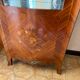 Silversmith showcase Louis XV style marquetry rosewood top marble