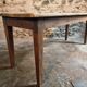 Antique French country dining table – Oak base and pine top, circa 1900