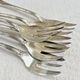 6 oyster forks Christofle crossed ribbons silver metal