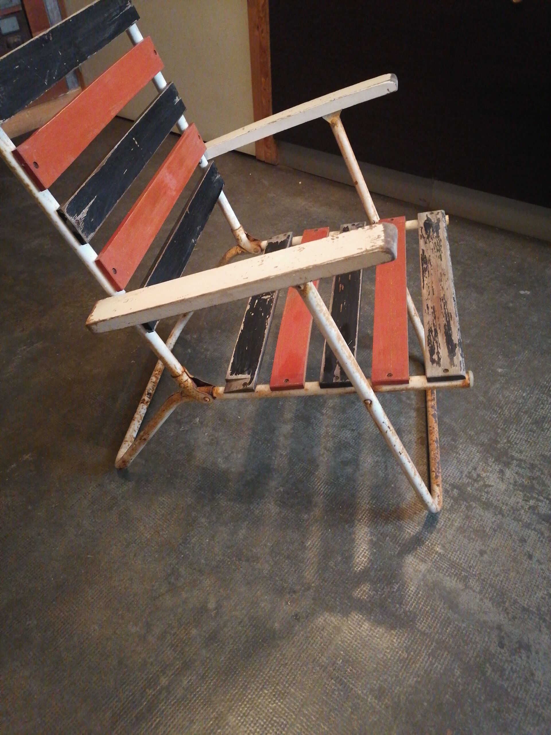 Garden folding armchair 1950 60