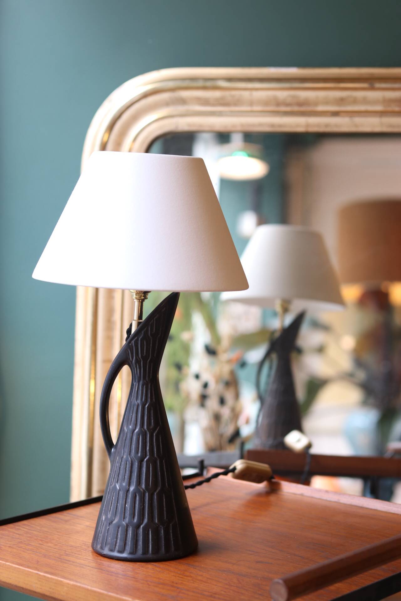 Mid-century ceramic lamp base from West Germany, 1950s