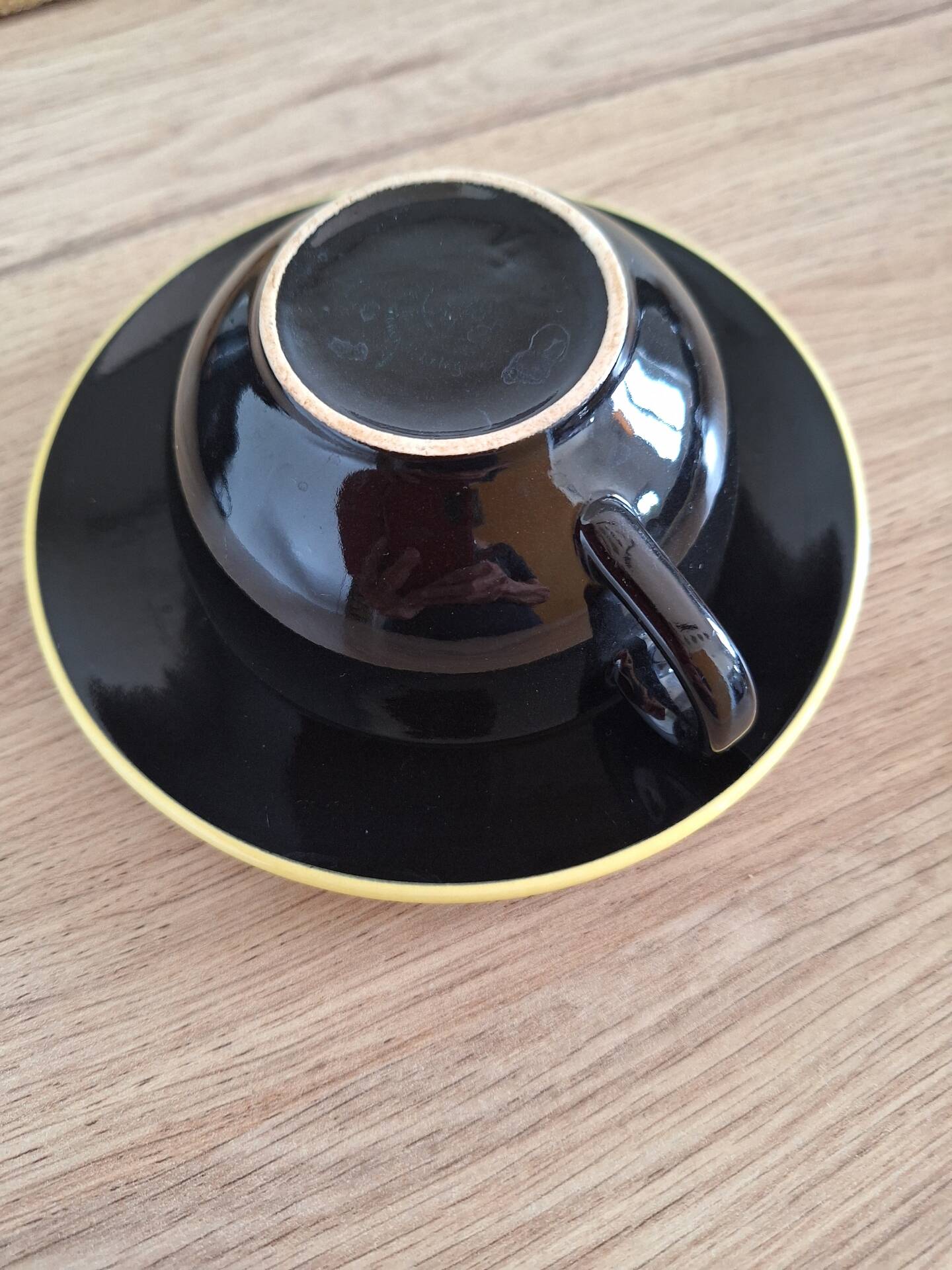 1960s yellow and black coffee service by Villeroy and Boch.