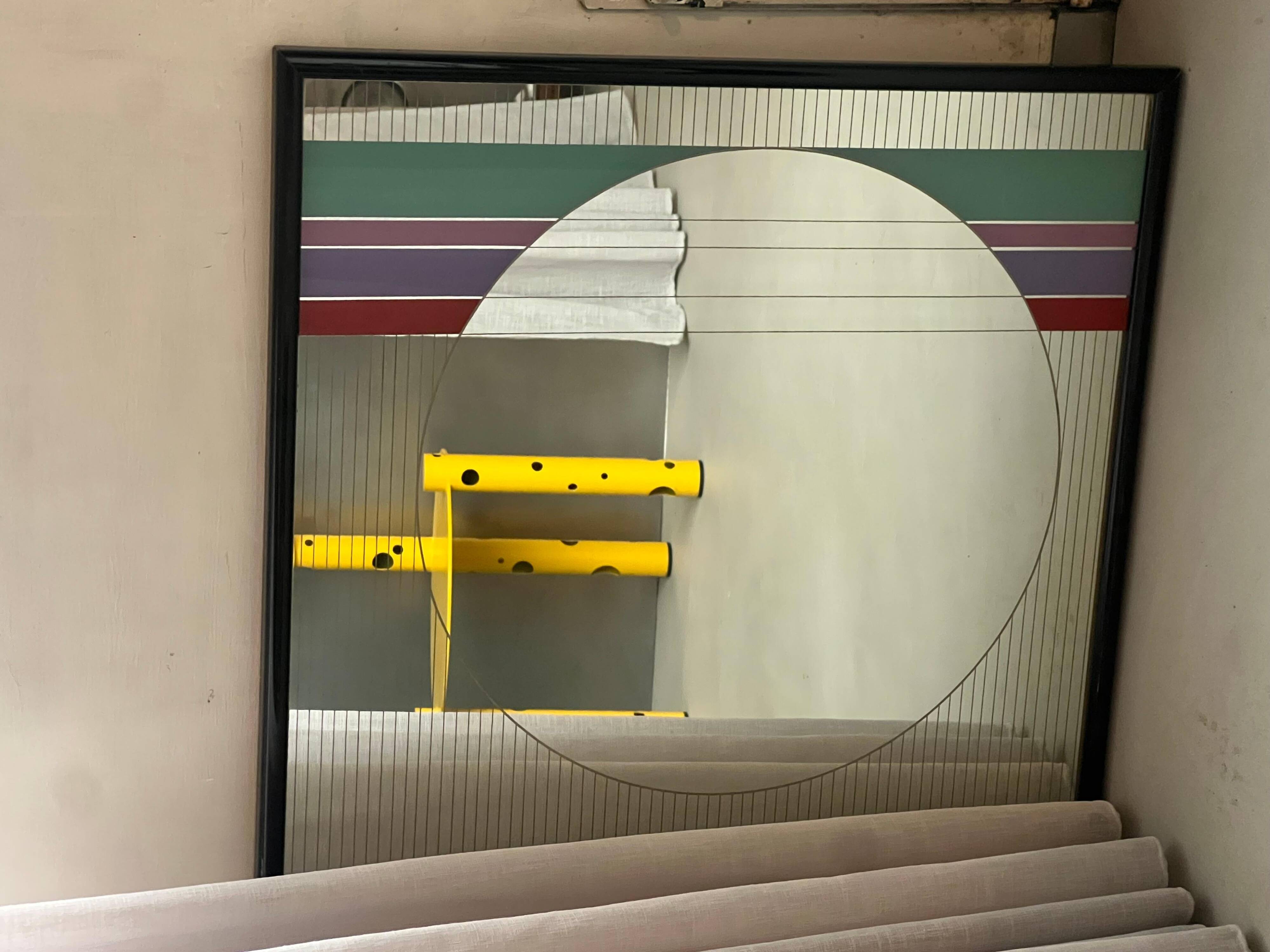 Miroir Art/Design par Eugenio Carmi pour Acerbis années 1980
