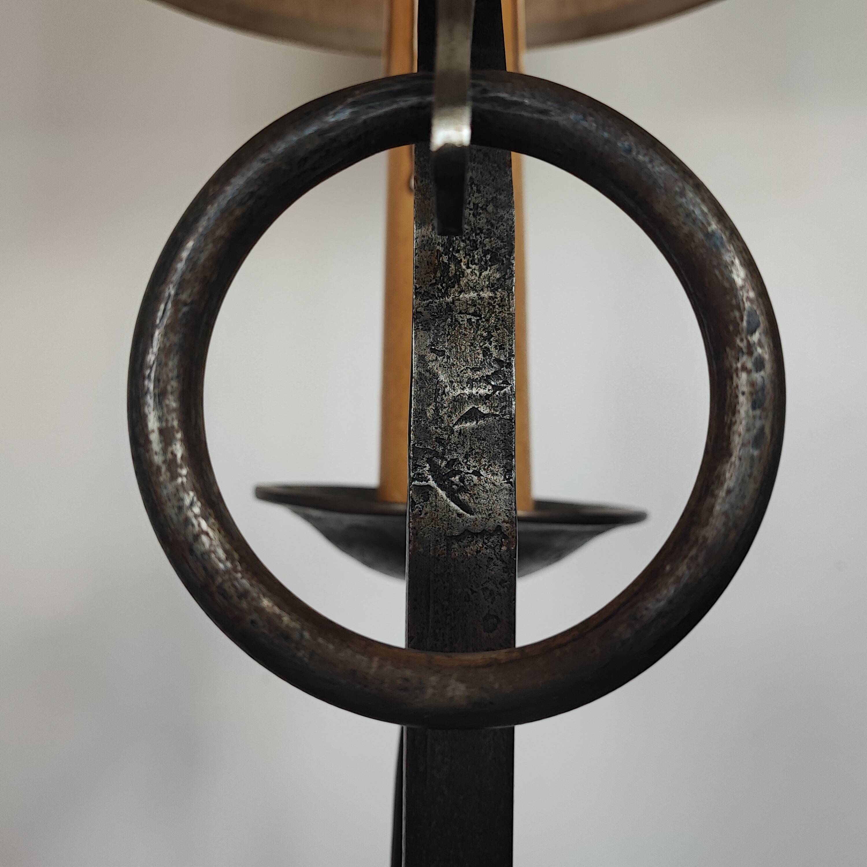 Wrought iron floor lamp Jean-Pierre Ryckaert