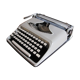 Polyjo Super 75 typewriter with its transport case