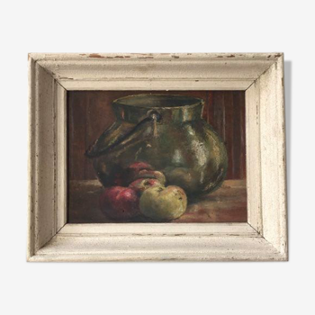 Huile nature morte ancienne