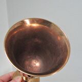 Set of eight vintage solid brass walking glasses