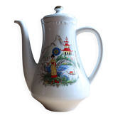 Large coffee pot / teapot antique "Sens" - Digoin & Sarreguemines