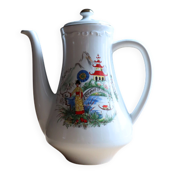 Grande cafetière / théière ancienne "Sens" - Digoin & Sarreguemines