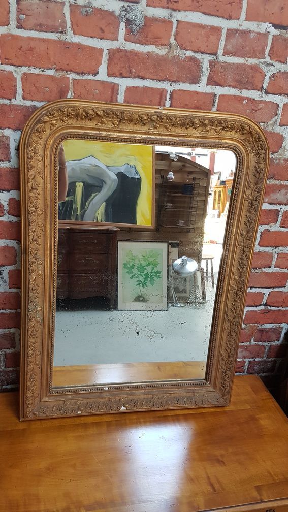 Miroir moulure doré