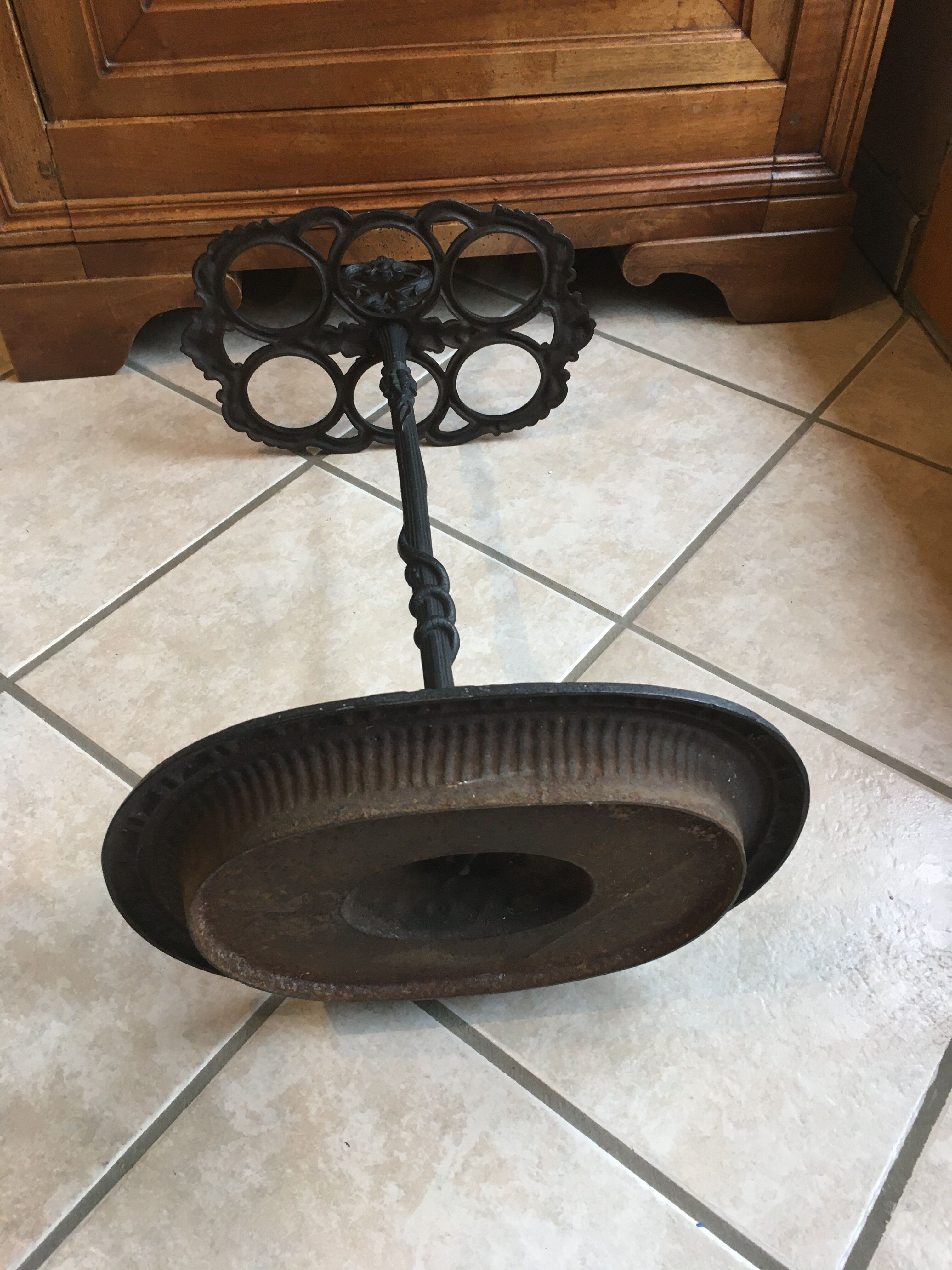 Old umbrella holder
