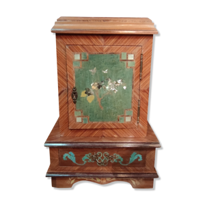Meuble miniature marqueté incrustations