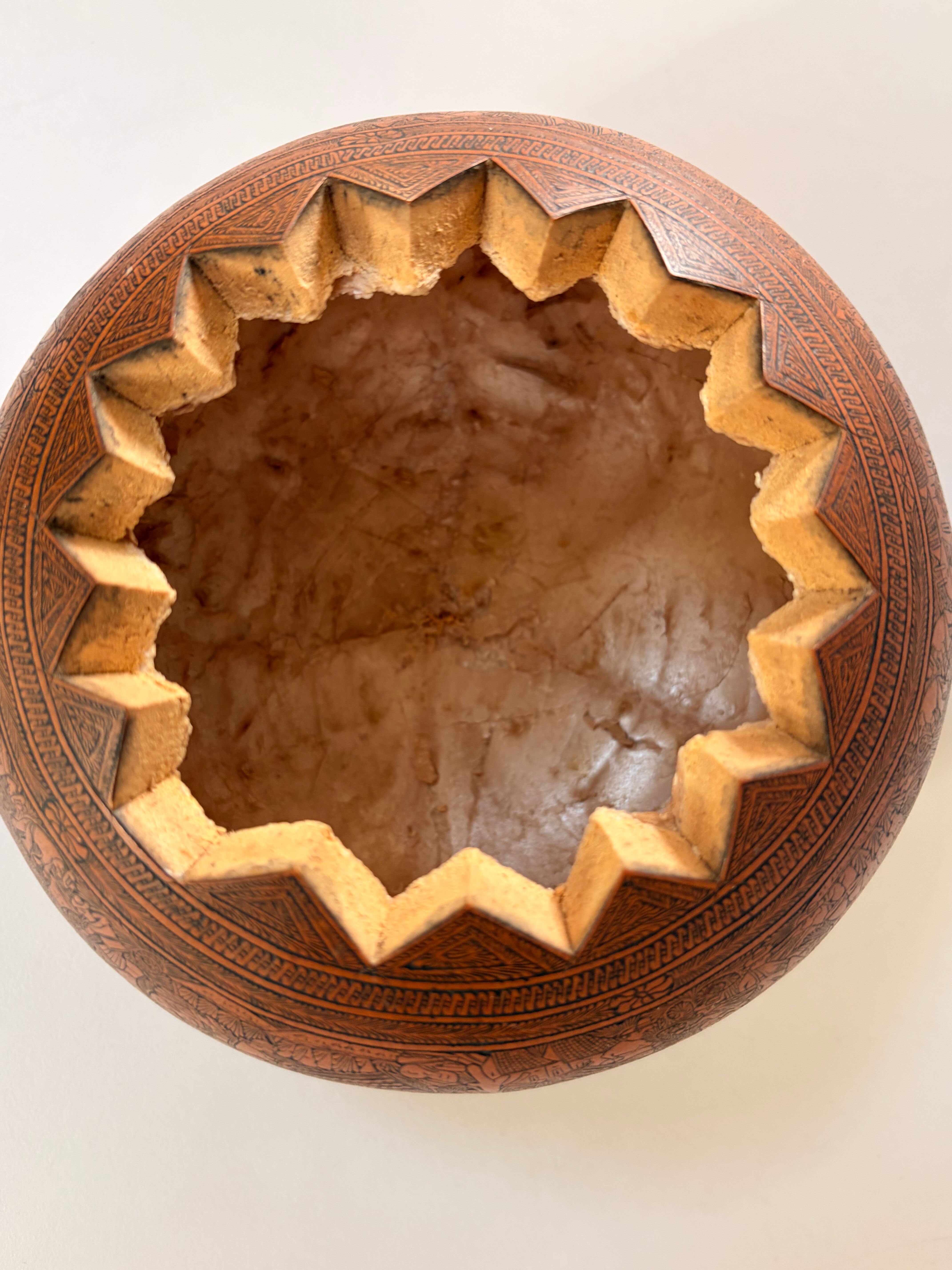 Ancient carved gourd