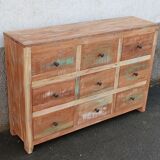 Old wooden chest of drawers 9 drawers